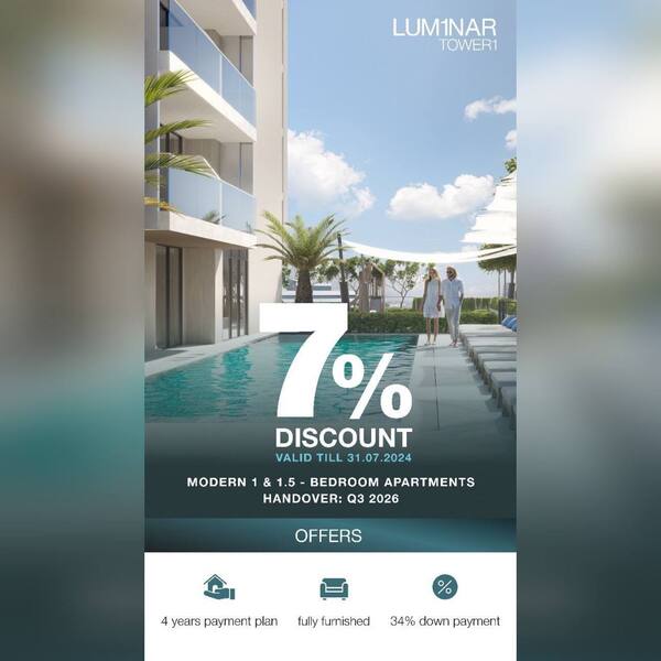 Summer discount of 7% in Lum1nar Tower1 project